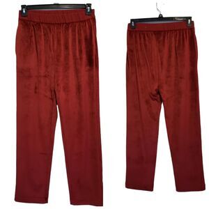 Soft Surroundings Perfect Ponte Pull-On Straight Leg Pants Pomegranate Small